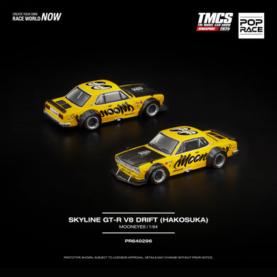 Pop Race - Skyline GT-R V8 Drift (HAKOSUKA) Mooneyes TMCS (Singapore Special Eition) 1/64 Scale Diecast Model Car