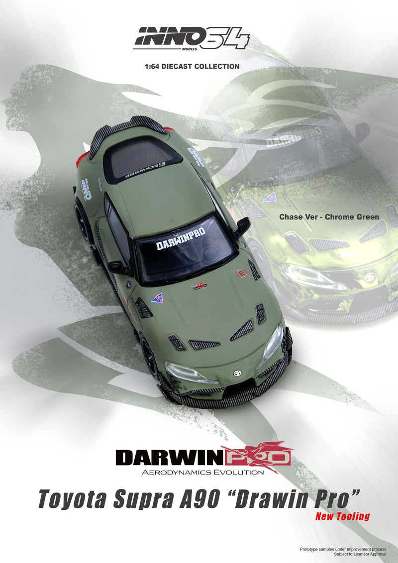 Load image into Gallery viewer, INNO64 - Toyota Supra A90 Darwin Pro (Matte Green) 1/64 Scale Diecast Model Cars (IN64-A90DP-MATGR)
