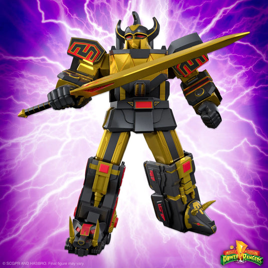 Super 7 - Mighty Morphin Power Rangers Ultimates - Megazord (Black and Gold)