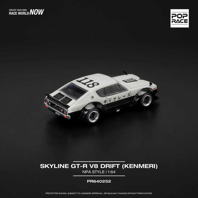 Load image into Gallery viewer, Pop Race - Skyline GT-R V8 Drift (Kenmeri) (NPA Syle) 1/64 Scale Diecast Model Car
