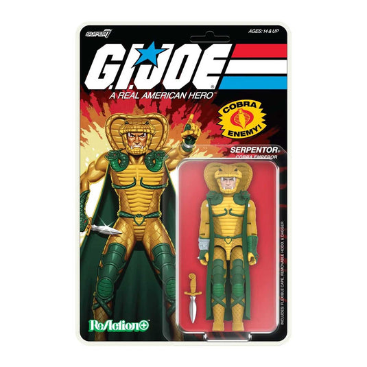 Super 7 - Reaction+ (O-Ring Figure) G.I. Joe - Serpentor (Cartoon Version)