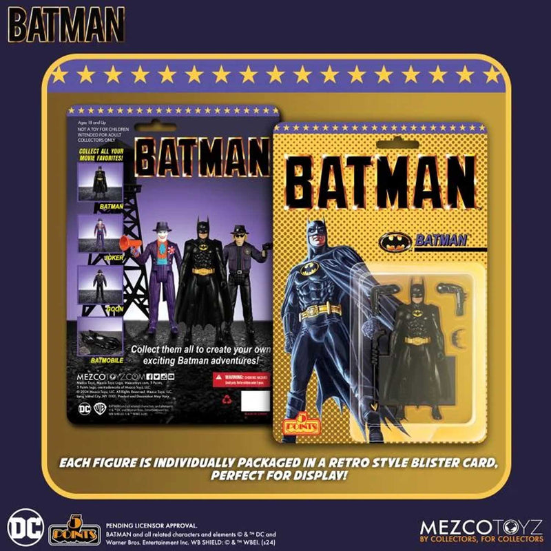 Load image into Gallery viewer, Mezco Toyz - Batman (1989) 5 Points Series 2 Set of 3

