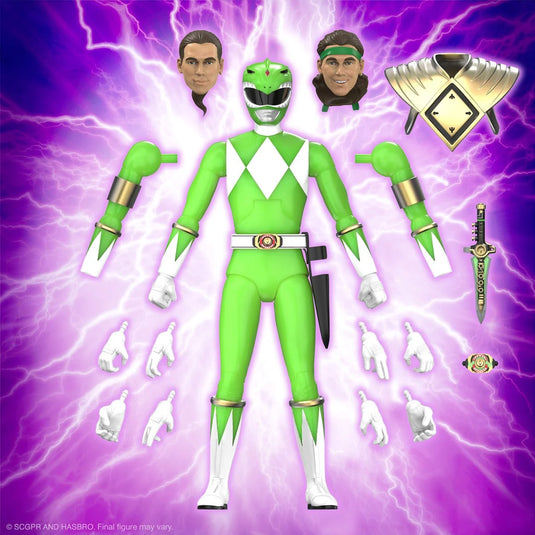 Super 7 - Mighty Morphin Power Rangers Ultimates - Green Ranger (Glow)