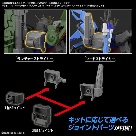 Bandai - Gundam Option Parts - Gunpla 02 (Launcher Striker and Sword Striker)