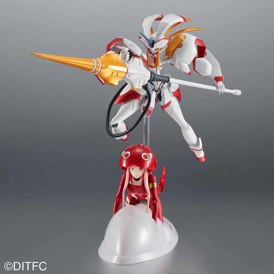 Bandai - S.H.Figuarts X Robot Spirits - Darling In The Franxx - Zero Two and Strelizia Set (5th Anniversary)