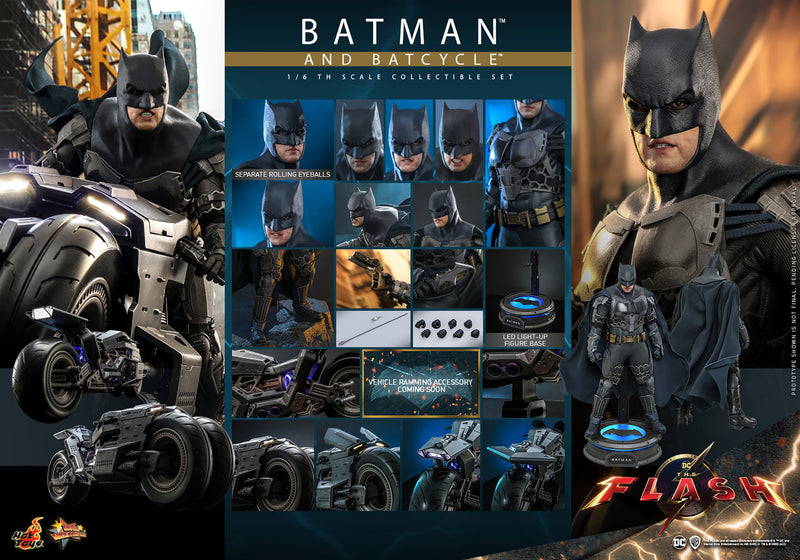 Load image into Gallery viewer, Hot Toys - The Flash (2023) - Batman and Batcycle
