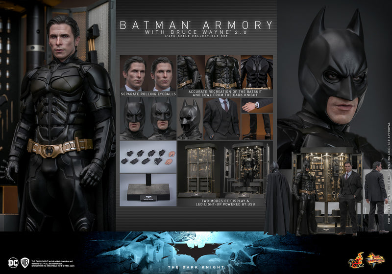 Load image into Gallery viewer, Hot Toys - The Dark Knight - Batman Armory with Bruce Wayne (2.0)
