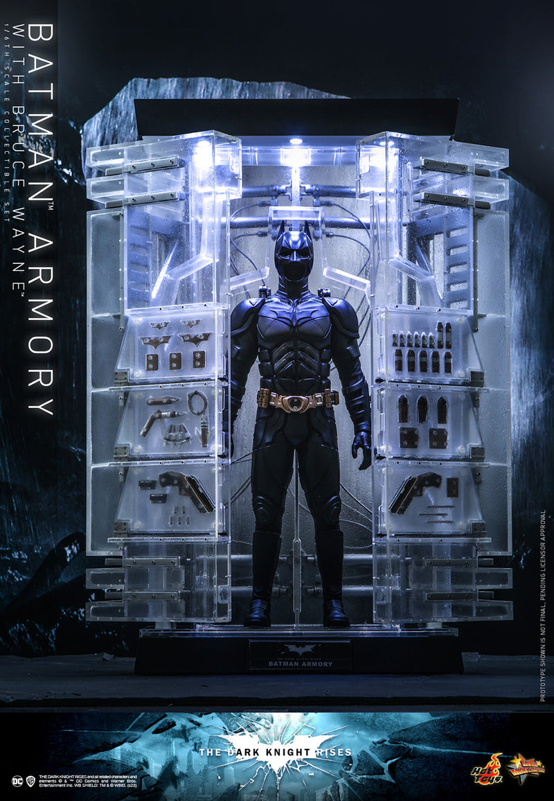 Load image into Gallery viewer, Hot Toys - The Dark Knight Rises - Batman Armory with Bruce Wayne
