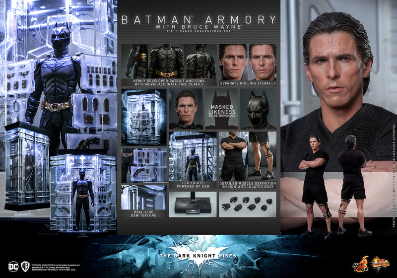 Load image into Gallery viewer, Hot Toys - The Dark Knight Rises - Batman Armory with Bruce Wayne
