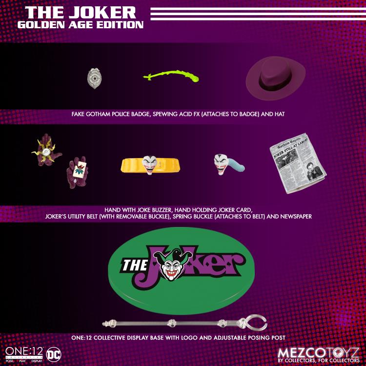 Load image into Gallery viewer, Mezco Toyz - One 12 DC Comics - The Joker (Golden Age Edition)
