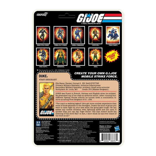 Super 7 - Reaction+ (O-Ring Figure) G.I. Joe - Duke (Cartoon Version)