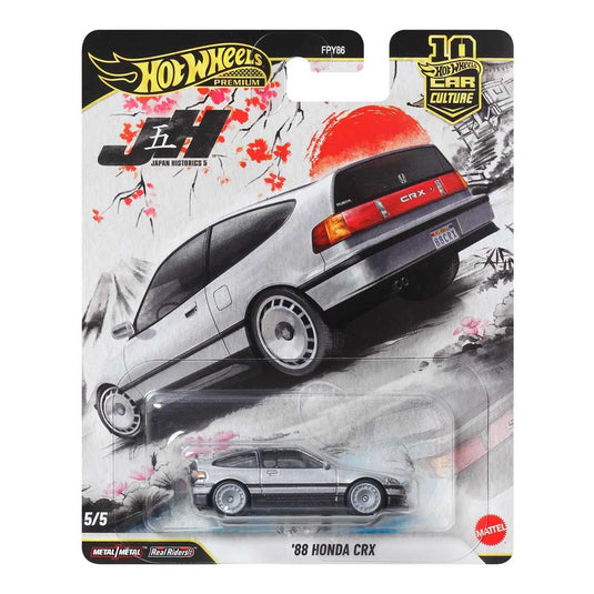 Mattel - Hot Wheels Car Culture Vehicles - Japan Historics - '88 honda CRX Premium 1/64 Scale Vehicle