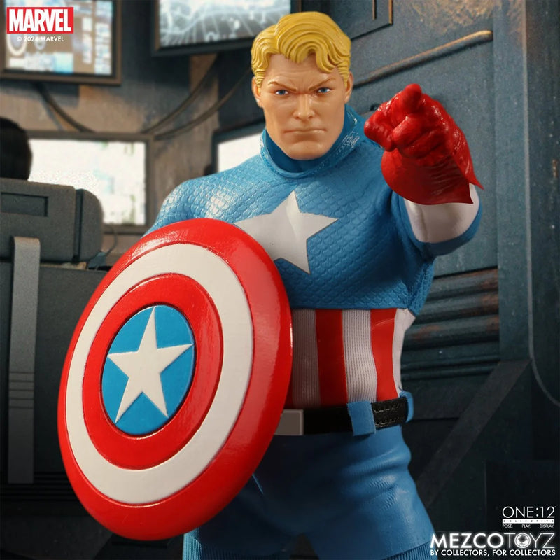 Load image into Gallery viewer, Mezco Toyz - One 12 Captain America (Silver Age Edition)
