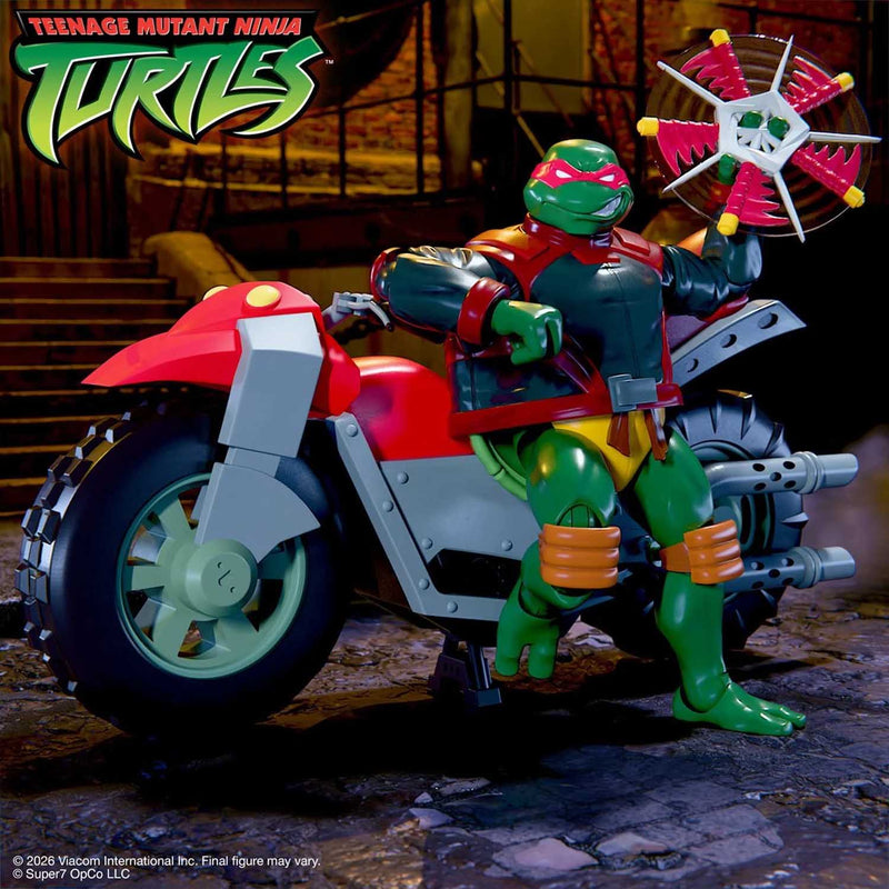 Load image into Gallery viewer, Super 7 - Teenage Mutant Ninja Turtles Ultimates - Raphael (Road Gear) (2003 Animated Series)
