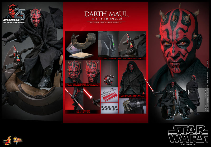 Load image into Gallery viewer, Hot Toys - Star Wars The Phantom Menace - Darth Maul with Sith Speeder
