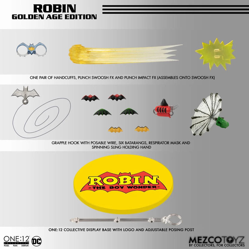 Load image into Gallery viewer, Mezco Toyz - One 12 DC Comics - Robin (Golden Age Edition)
