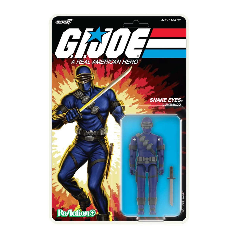Load image into Gallery viewer, Super 7 - Reaction+ (O-Ring Figure) G.I. Joe - Snake Eyes (Cartoon)
