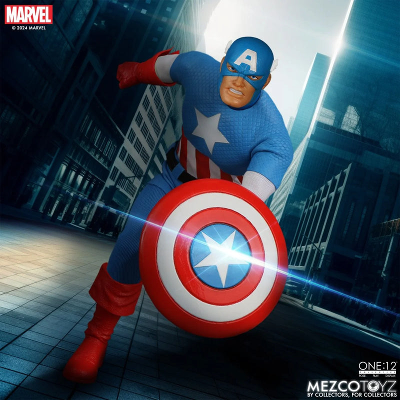 Load image into Gallery viewer, Mezco Toyz - One 12 Captain America (Silver Age Edition)
