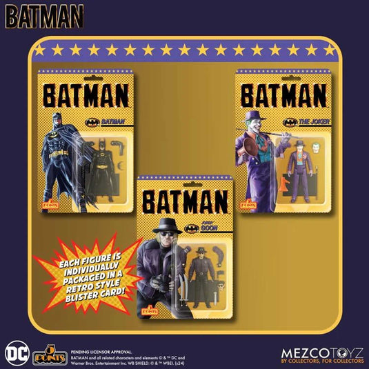 Mezco Toyz - Batman (1989) 5 Points Series 2 Set of 3