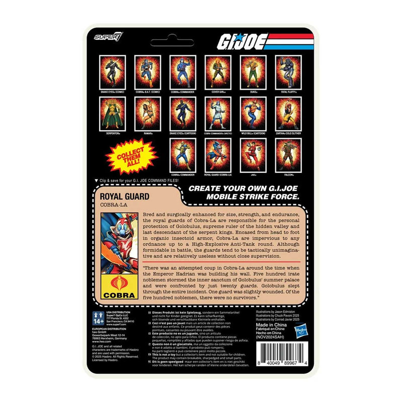 Load image into Gallery viewer, Super 7 - Reaction+ (O-Ring Figure) G.I. Joe - Cobra-La (Royal Guard) (Movie Collection)
