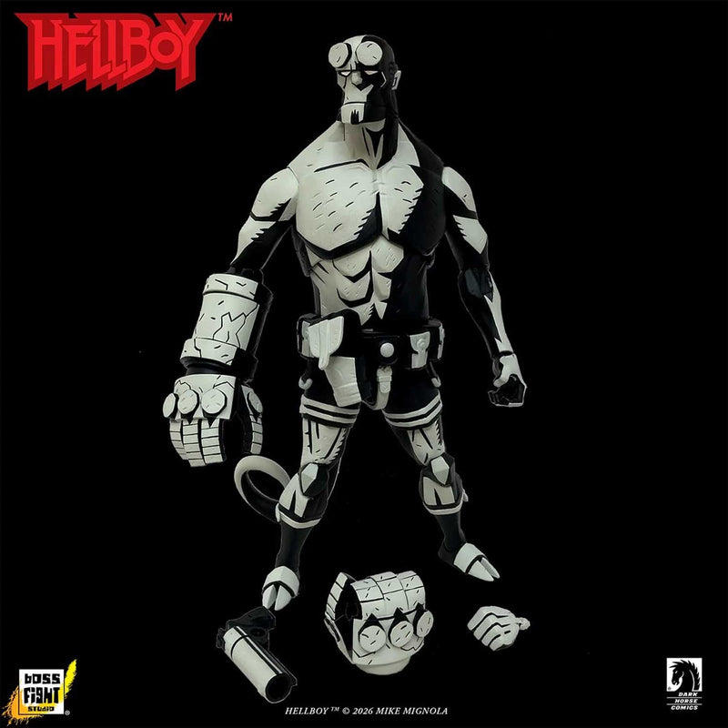 Load image into Gallery viewer, Boss Fight Studio - Hellboy: Hellboy (Black and White) 1/12 Scale Exclusive Edition
