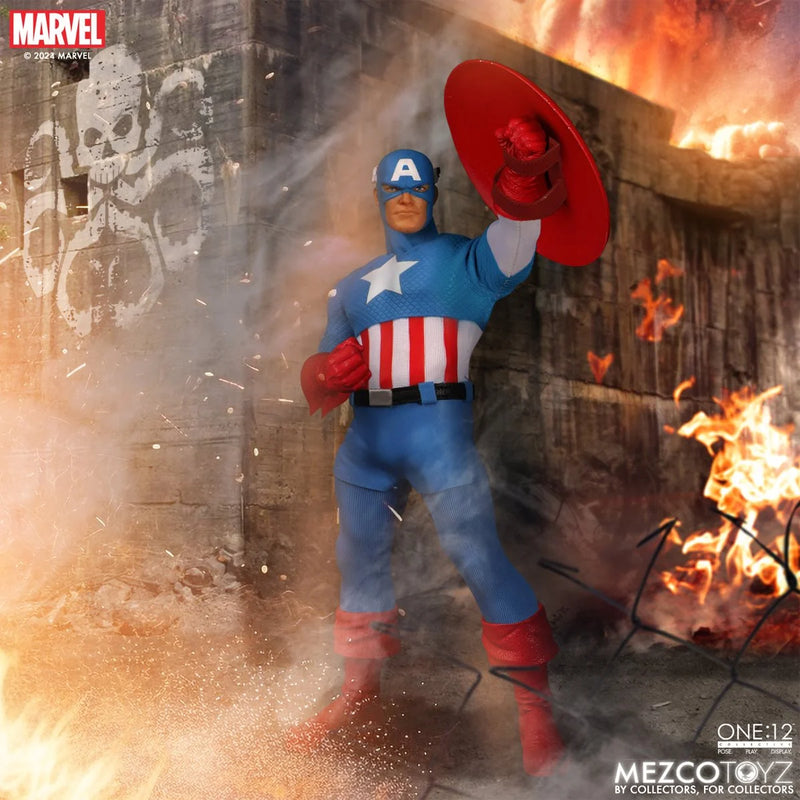 Load image into Gallery viewer, Mezco Toyz - One 12 Captain America (Silver Age Edition)
