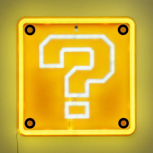 Paladone - Super Mario Question Block Wall Mountable LED Neon Light