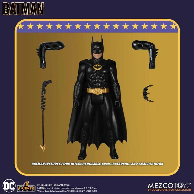 Load image into Gallery viewer, Mezco Toyz - Batman (1989) 5 Points Series 2 Set of 3
