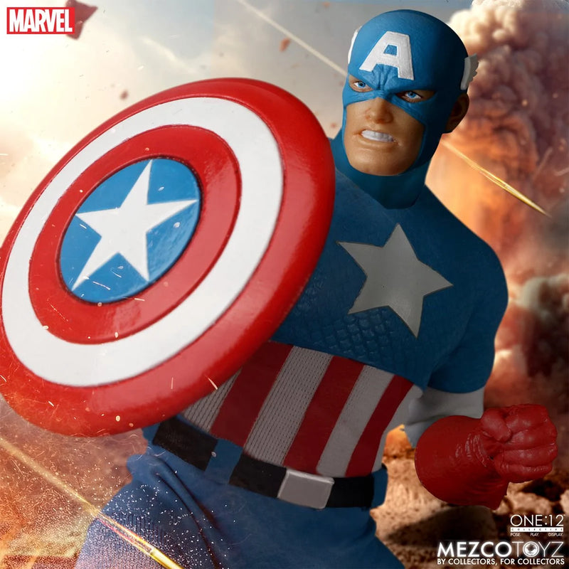 Load image into Gallery viewer, Mezco Toyz - One 12 Captain America (Silver Age Edition)
