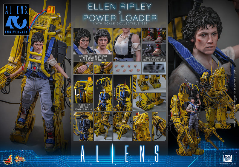 Load image into Gallery viewer, Hot Toys - Aliens (1986) - Ellen RIpley &amp; Power Loader Set of 2 (MMS923)
