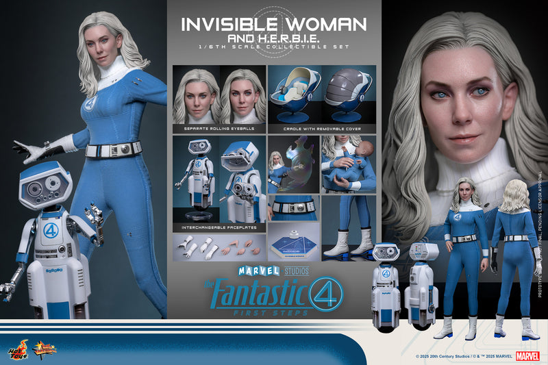Load image into Gallery viewer, Hot Toys - The Fantastic Four: First Steps - Invisible Woman and H.E.R.B.I.E.
