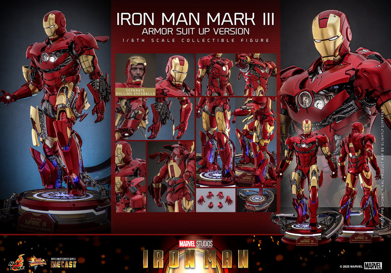 Load image into Gallery viewer, Hot Toys - Iron Man - Iron Man Mark III (Armor Suit Up Version)
