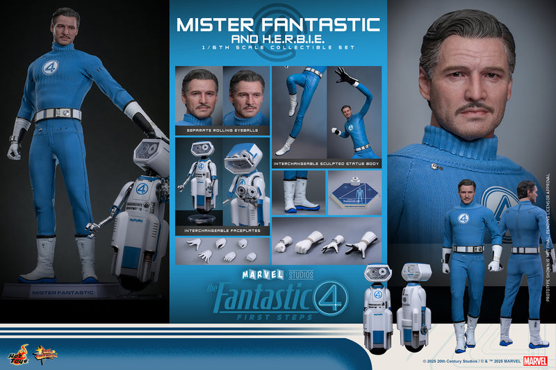 Load image into Gallery viewer, Hot Toys - The Fantastic Four: First Steps - Mister Fantastic and H.E.R.B.I.E.
