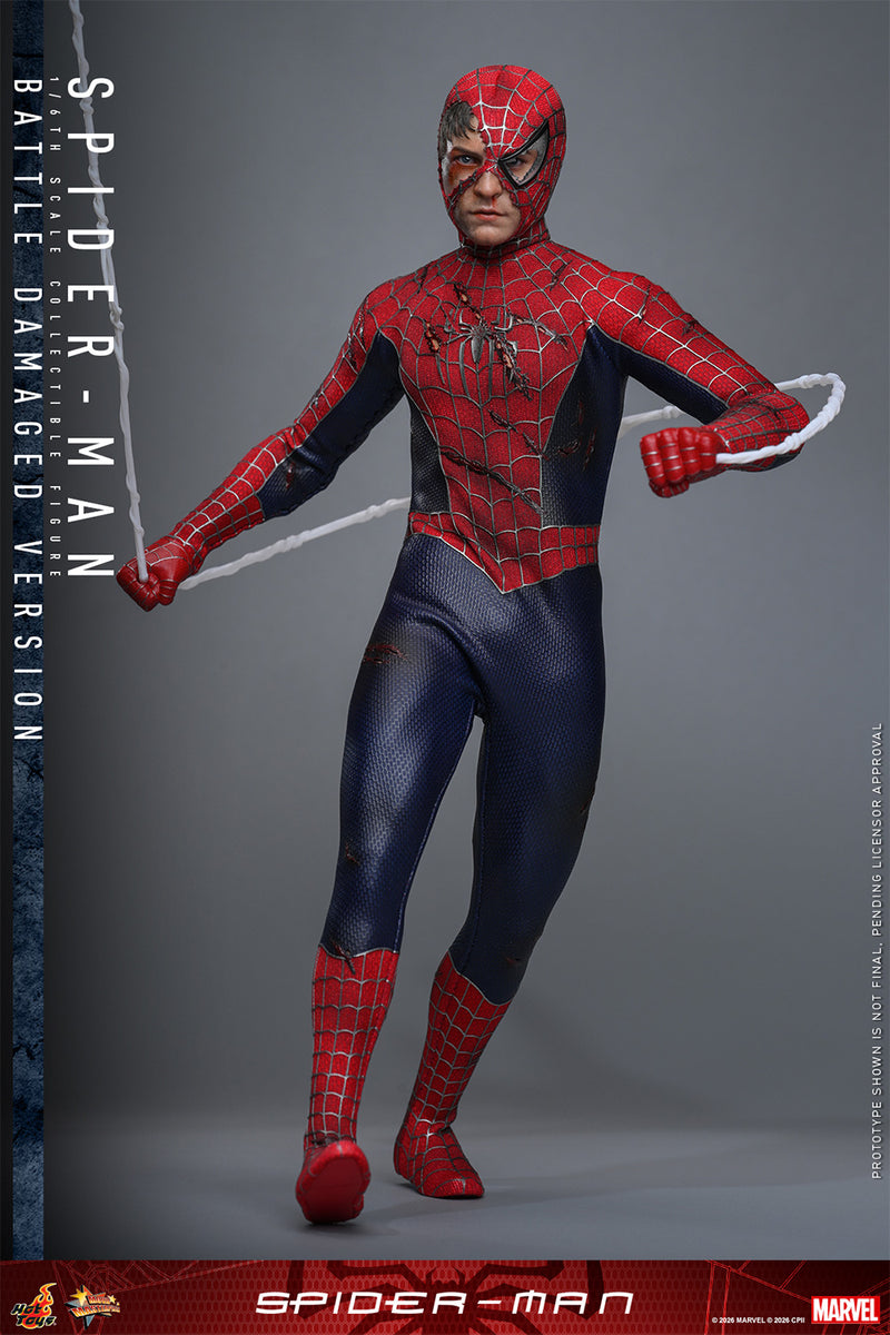 Load image into Gallery viewer, Hot Toys - Spider-Man (2002) - Spider-Man (Battle Damaged Version)
