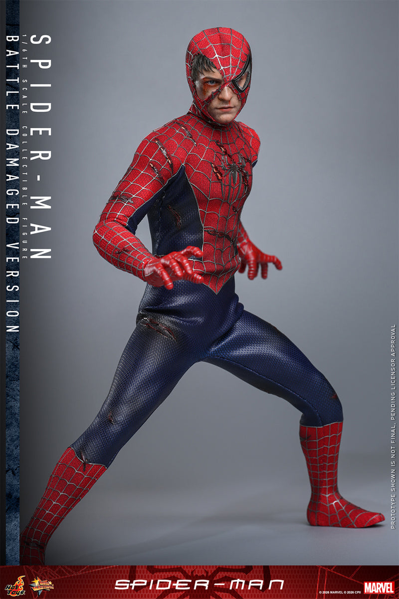 Load image into Gallery viewer, Hot Toys - Spider-Man (2002) - Spider-Man (Battle Damaged Version)
