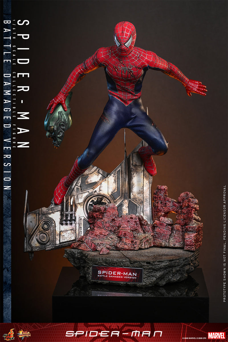 Load image into Gallery viewer, Hot Toys - Spider-Man (2002) - Spider-Man (Battle Damaged Version)
