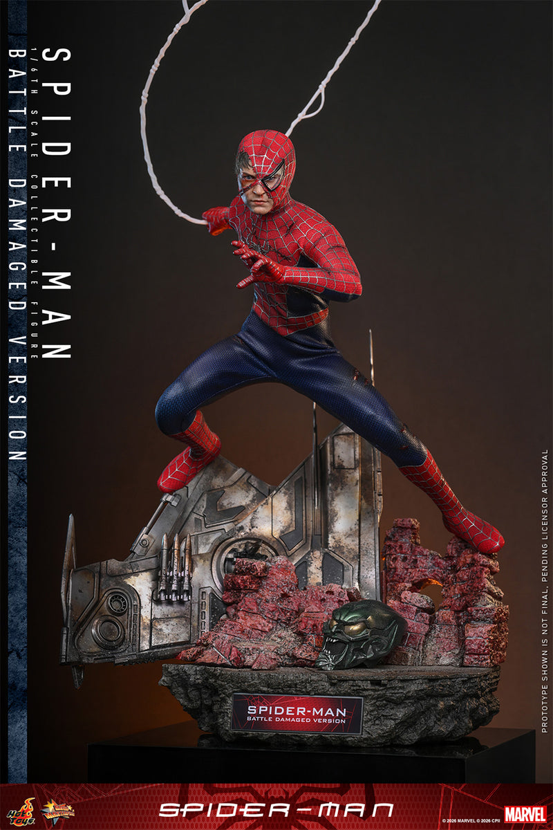 Load image into Gallery viewer, Hot Toys - Spider-Man (2002) - Spider-Man (Battle Damaged Version)
