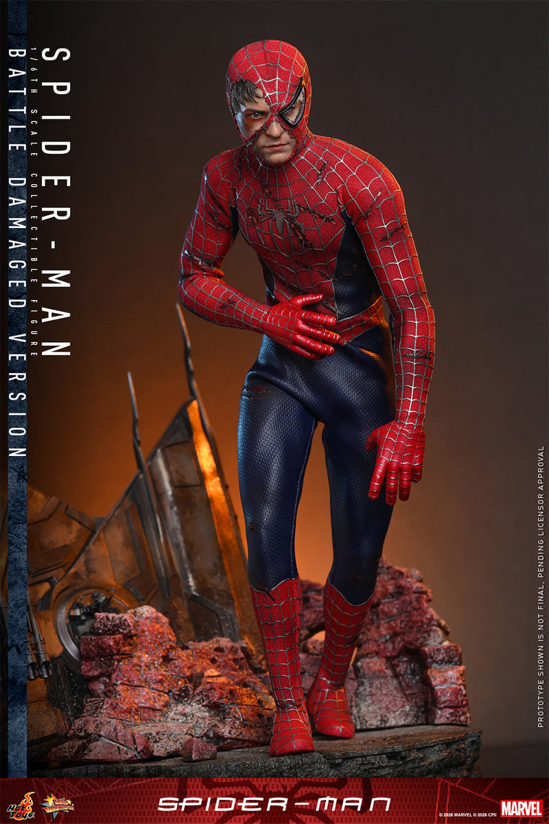 Load image into Gallery viewer, Hot Toys - Spider-Man (2002) - Spider-Man (Battle Damaged Version)
