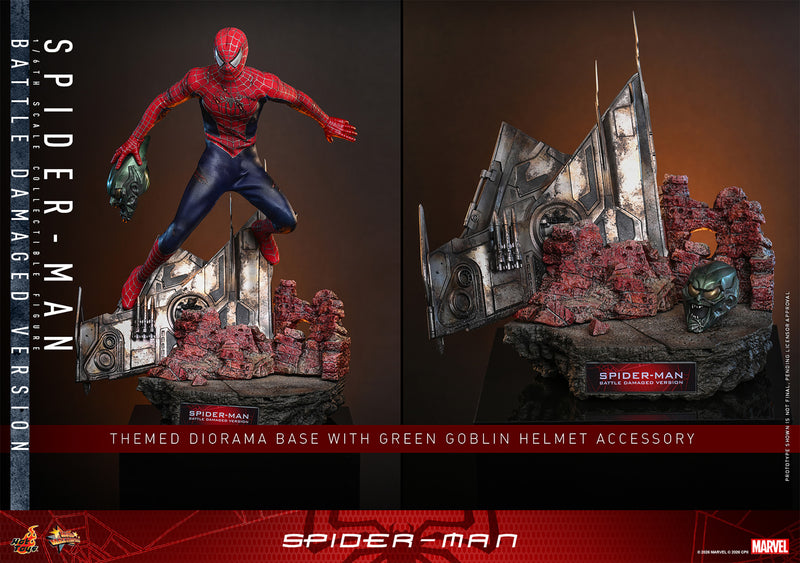 Load image into Gallery viewer, Hot Toys - Spider-Man (2002) - Spider-Man (Battle Damaged Version)
