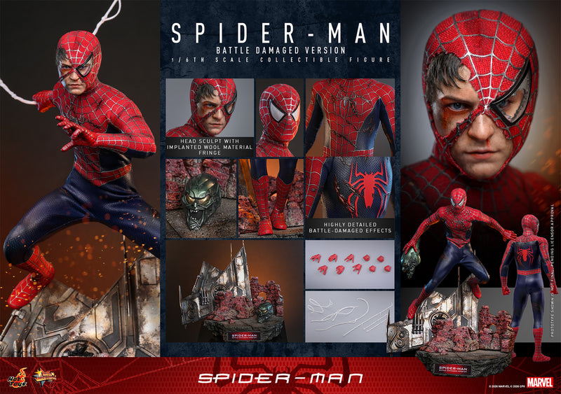 Load image into Gallery viewer, Hot Toys - Spider-Man (2002) - Spider-Man (Battle Damaged Version)
