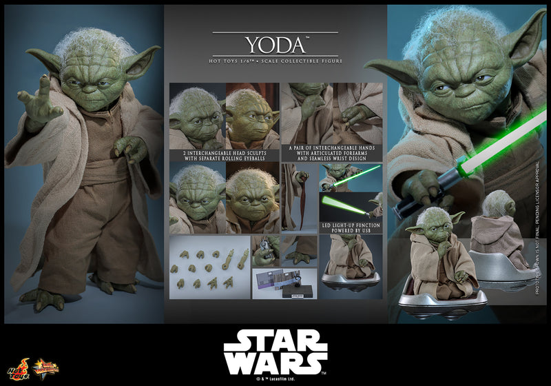 Load image into Gallery viewer, Hot Toys - Star Wars: Revenge of the Sith - Yoda (MMS878)

