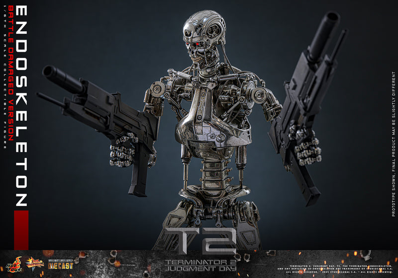 Load image into Gallery viewer, Hot Toys - Terminator 2: Judgement Day - Endoskeleton (Battle Damaged Version)
