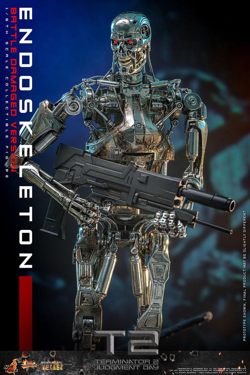 Load image into Gallery viewer, Hot Toys - Terminator 2: Judgement Day - Endoskeleton (Battle Damaged Version)
