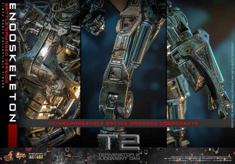 Load image into Gallery viewer, Hot Toys - Terminator 2: Judgement Day - Endoskeleton (Battle Damaged Version)

