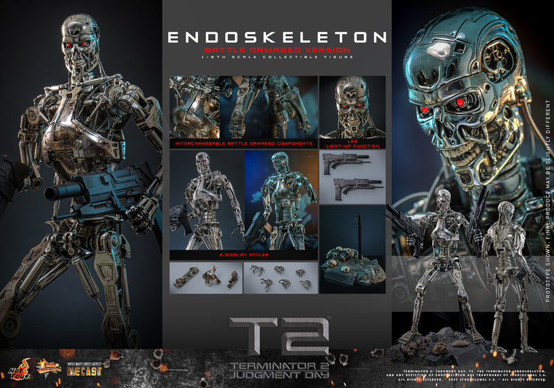 Load image into Gallery viewer, Hot Toys - Terminator 2: Judgement Day - Endoskeleton (Battle Damaged Version)

