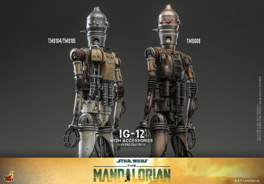 Hot Toys - Star Wars The Mandalorian - IG-12 With Accessories