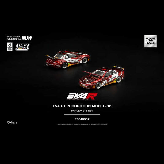 Pop Race - Pandem S13 (EVA RT Production Model-02) (TMCS 2026 Special Edition) 1/64 Scale Diecast Model Car (PR640507)