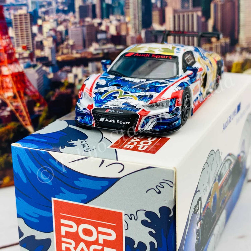 Load image into Gallery viewer, Pop Race - Audi R8 LM (EVISU X WORKS) (Macau GT Cup 2020 Marchy Lee Presentation Car) 1/64 Scale Diecast Model Car
