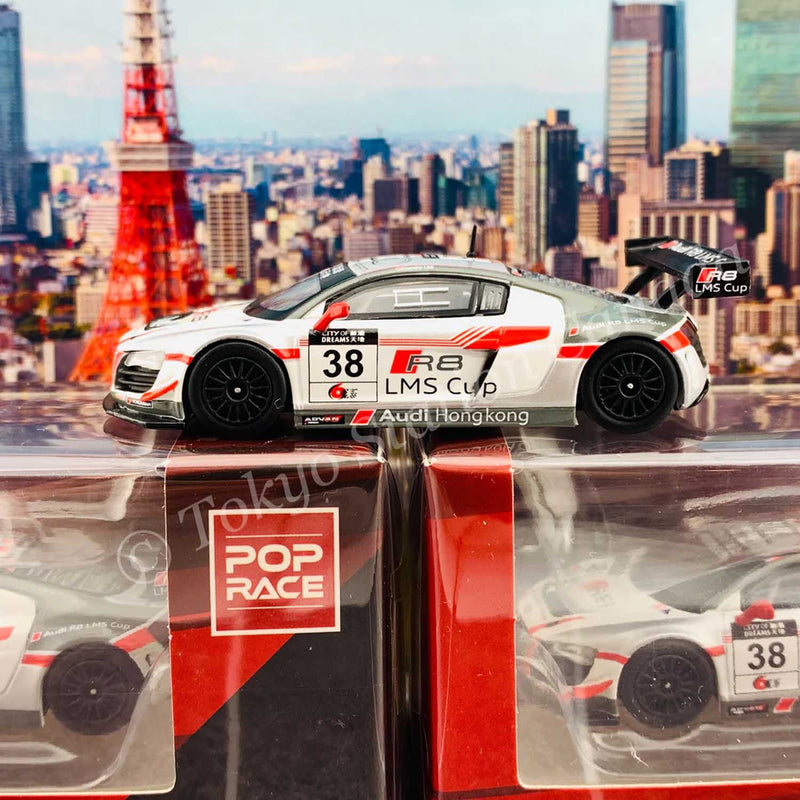 Load image into Gallery viewer, Pop Race - Audi R8 LMS No.38 (Macau GT Cup 2013 Marchy Lee) 1/64 Scale Diecast Model Car
