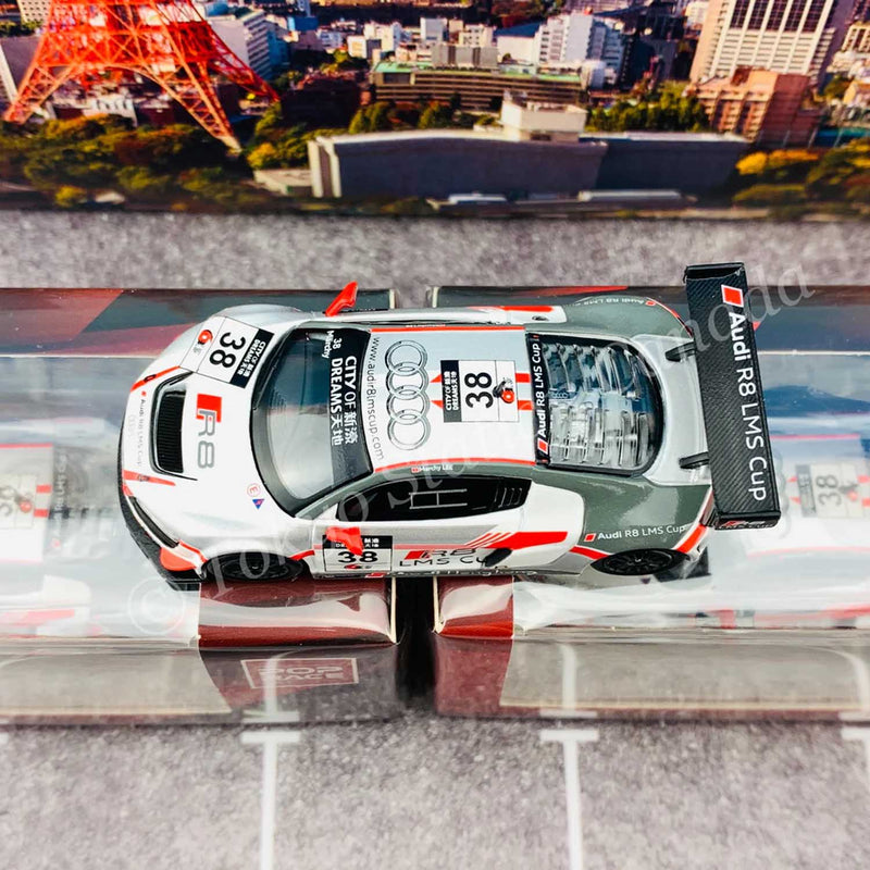 Load image into Gallery viewer, Pop Race - Audi R8 LMS No.38 (Macau GT Cup 2013 Marchy Lee) 1/64 Scale Diecast Model Car
